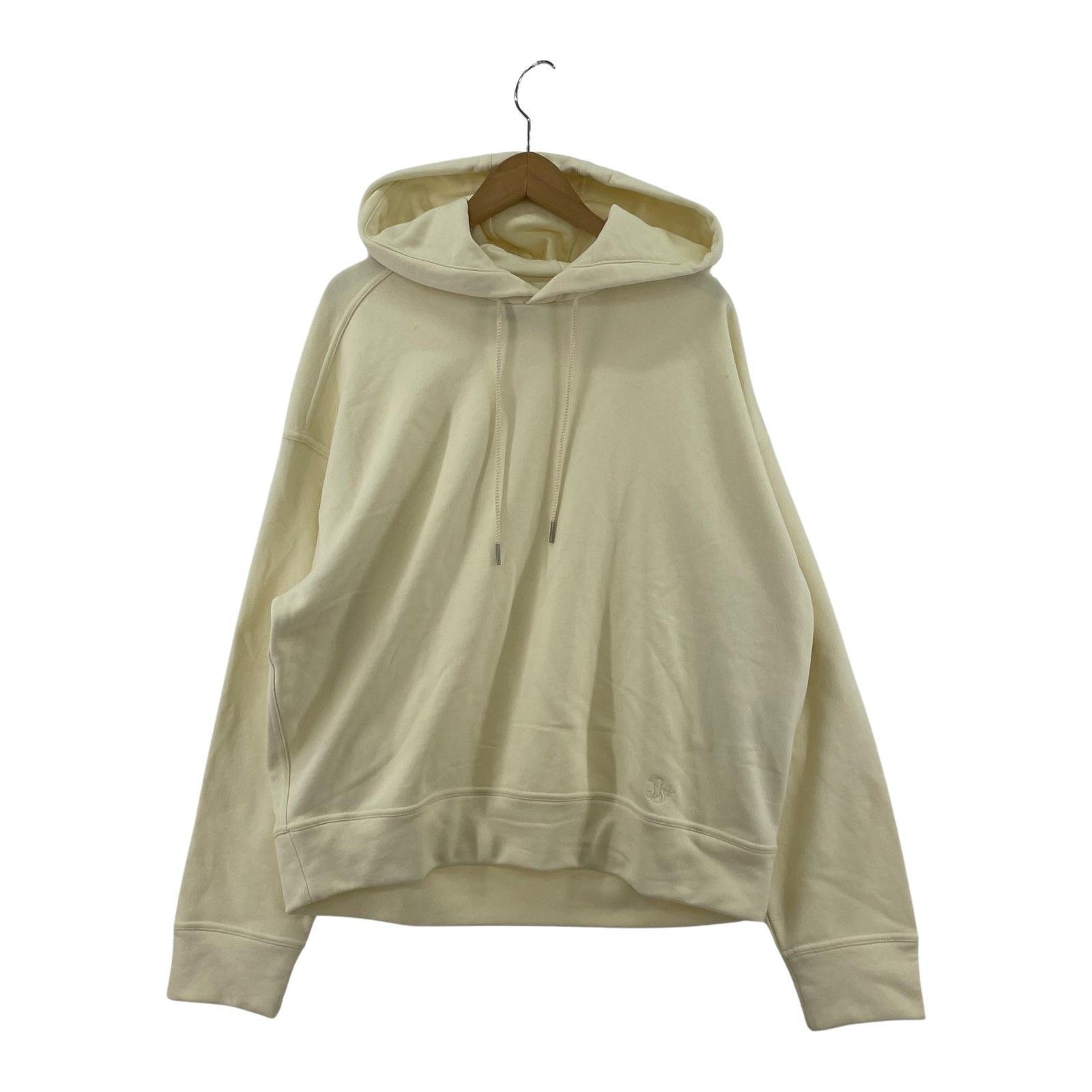 JIL SANDER+/OVERSIZED HOODIE/M/パーカ/アイボリー