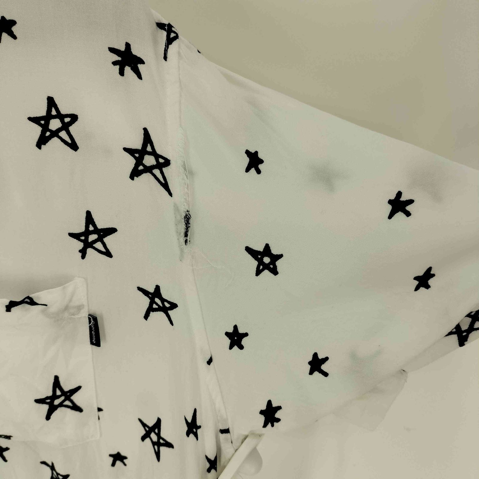 シュプリーム レーヨン シャツ ポロ supreme L デビル 手書き 星 シュプリーム レーヨン シャツ ポロ supreme L デビル 手書き 星