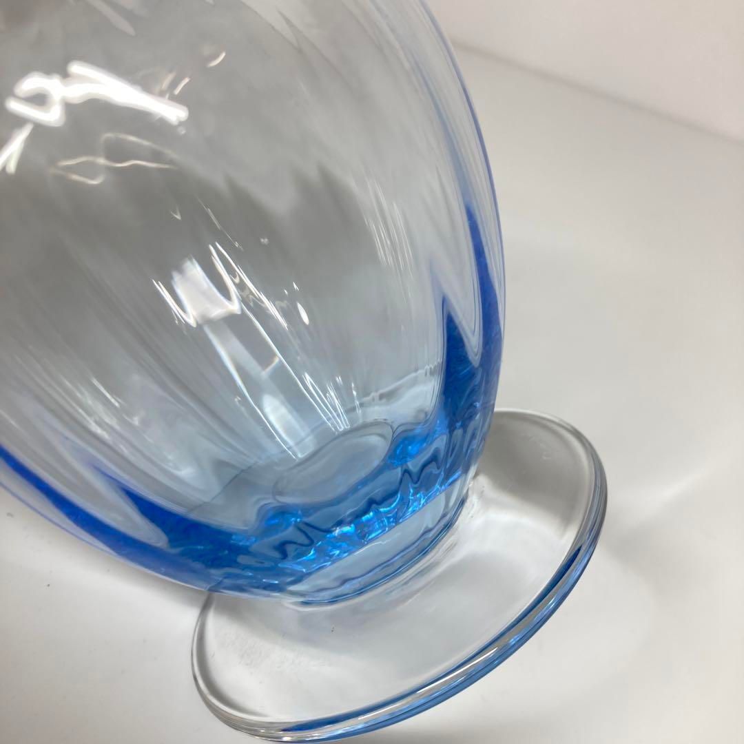 ☆洋3 バカラ アレーユ ブルー フラワーベース 高さ11㎝ 東な6