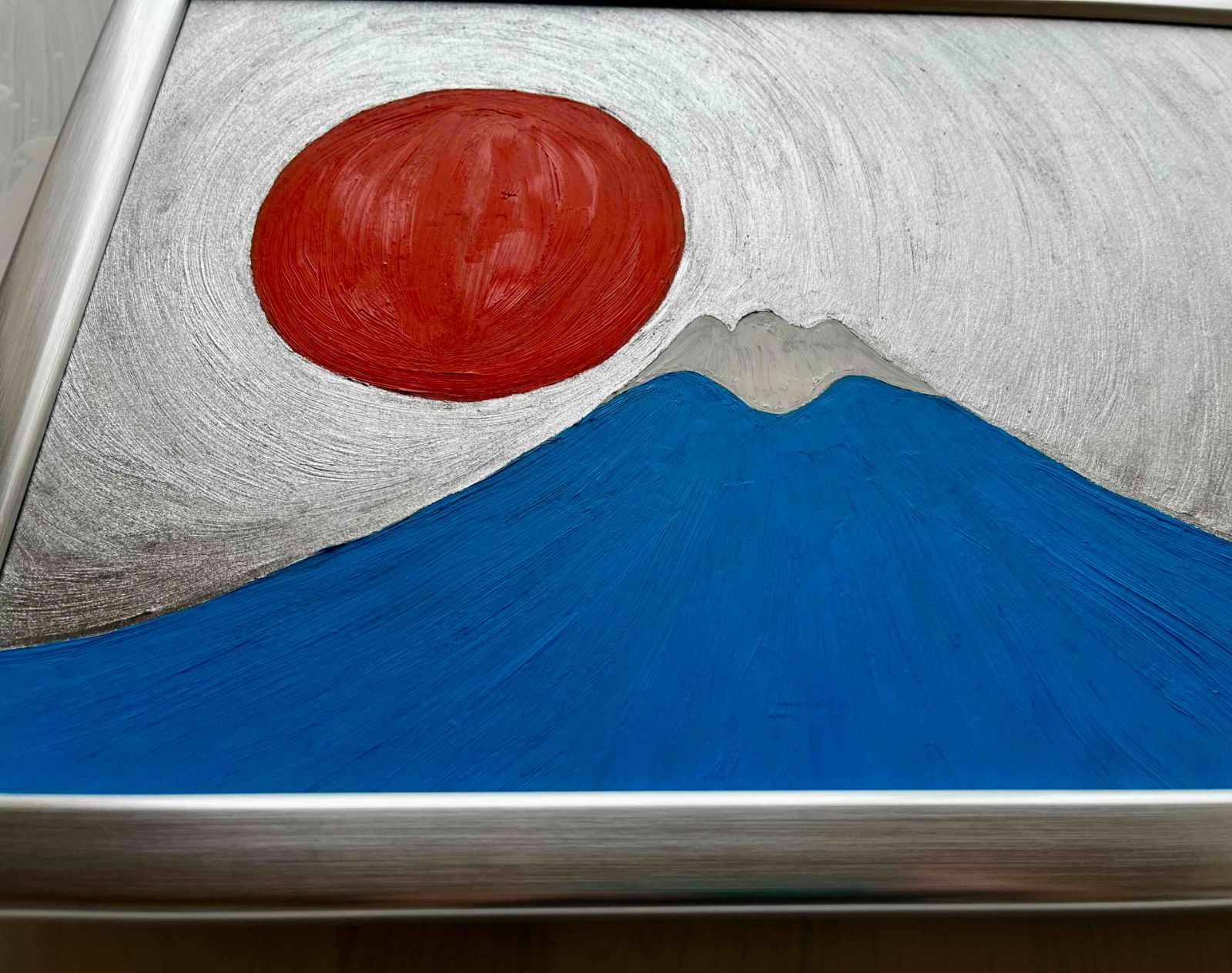 開運・仕事・学業運】「青富士3」特大・油彩・額装・原画・風水 - メルカリ 