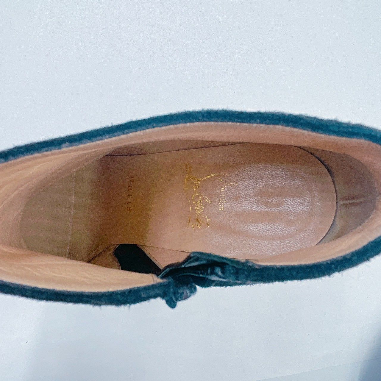 Christian Louboutin クリスチャンルブタン ピンヒール スウェード レザーブーツ レディース ブラック KIN-KAAI_COM