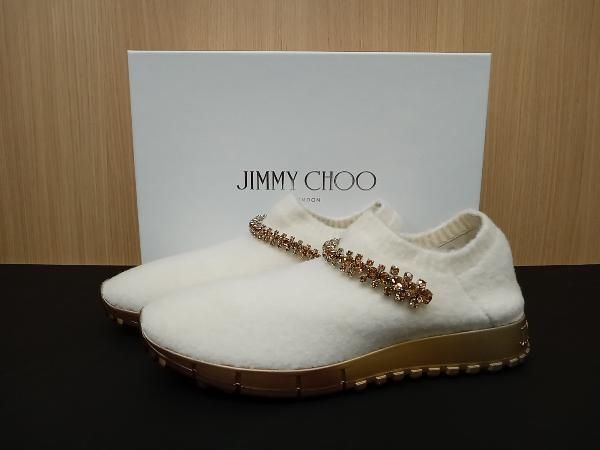 美品 JIMMY CHOO ジミーチュウ VERONA クリスタルピース ブークレ