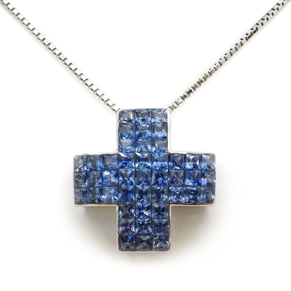 栄 ジュエリー ネックレス K18WG サファイヤ 1.34ct 約4.0g レディース その他