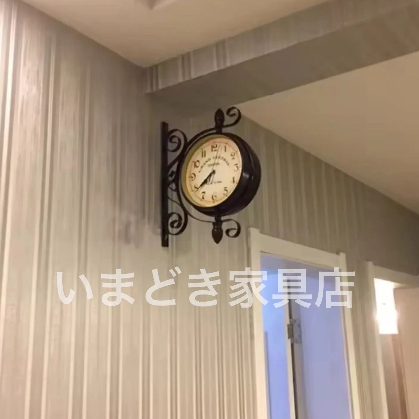 掛け時計 アンティーク ヴィンテージ 静音 アイアン オシャレ アナログ