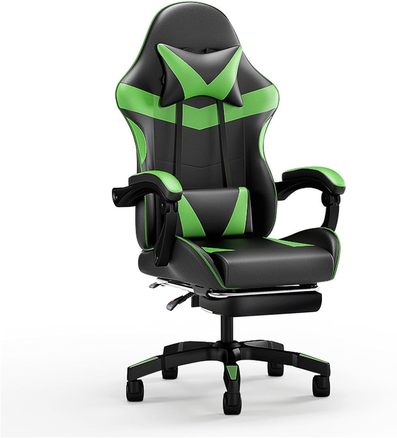 archi(アーチ) ゲーミングチェア オットマン付き デスクチェア パソコンチェア gaming chair リクライニング 日本語説明書付き (グリーン)
