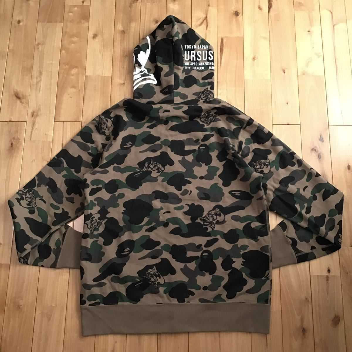 ☆2XL☆ URSUS BAPE フルジップ パーカー BAPE camo full zip hoodie