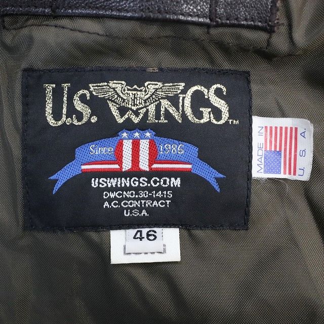 U.S. WING レザー G-1フライトジャケット ミリタリー レプリカ 米軍