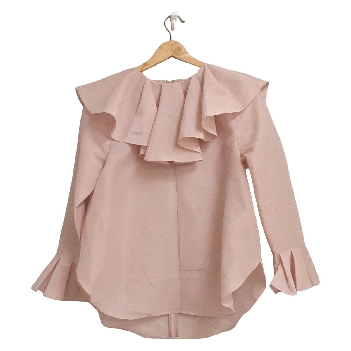 SEVEN TEN by MIHO KAWAHITO セブンテン バイミホカワヒト 長袖カットソー サイズS レディース - ライトピンク クルーネック|フリル