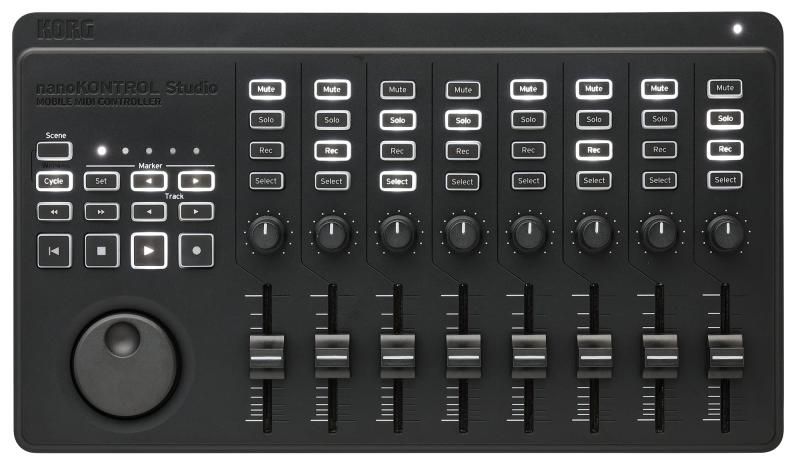 KORG 定番 USB|ワイヤレス オールインワン モバイルMIDIコントローラー nanoKONTROL Studio 音楽制作 DTM A4サイズ コンパクト設計で持ち運びに最適 すぐに始められる