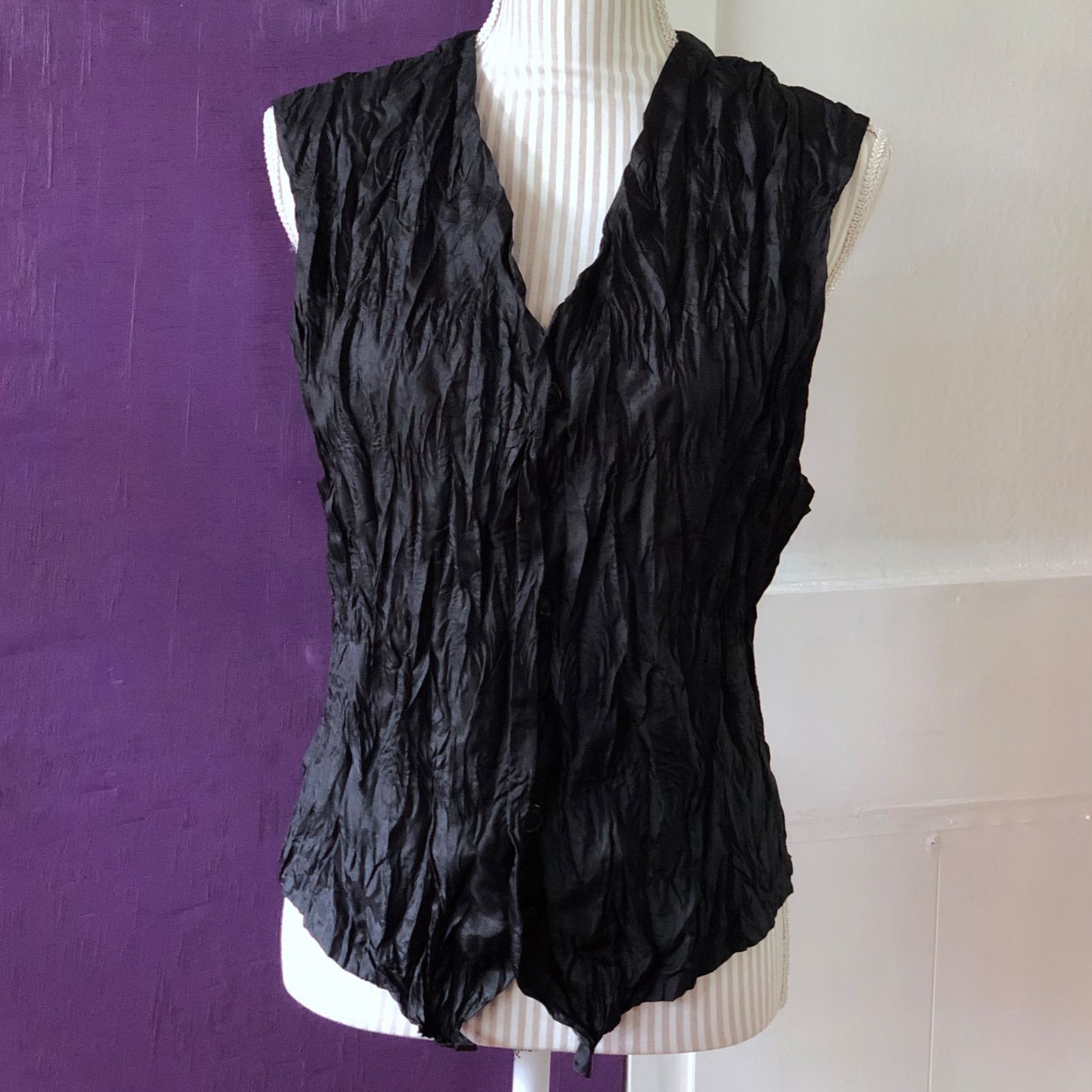 ISSEY MIYAKE プリーツ ジレ ベスト シワ加工 レディース 1990年代