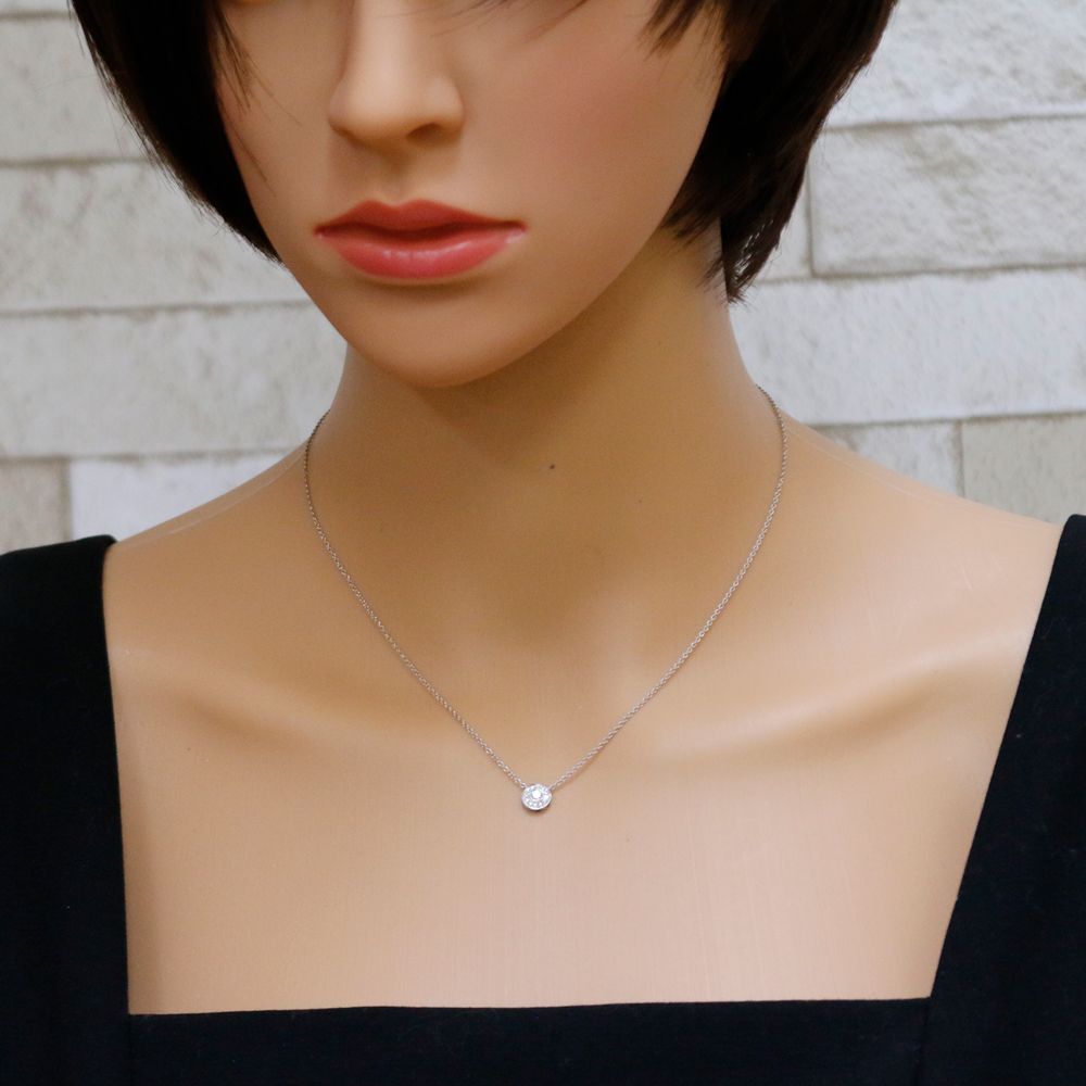 ティファニー ソレスト ネックレス Pt950プラチナ ダイヤモンド  