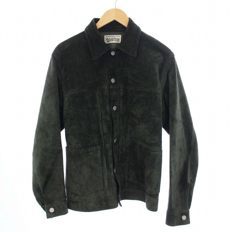 ワコマリア WACKO MARIA SUEDE LEATHER TRUCKER JACKET ( TYPE-1 ) スエードレザー トラッカージャケット  M 緑 グリーン 22SS-WMO-BL01 /KH - メルカリ