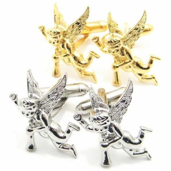 陽気な悪戯キューピッドー カフス カフスボタン カフリンクス cufflinks cuffs メンズ 男性 ユニーク おもしろ 面白 面白い キャラクター スーツアクセサリー専門店 父の日 ギフトにも 誕生日 プ