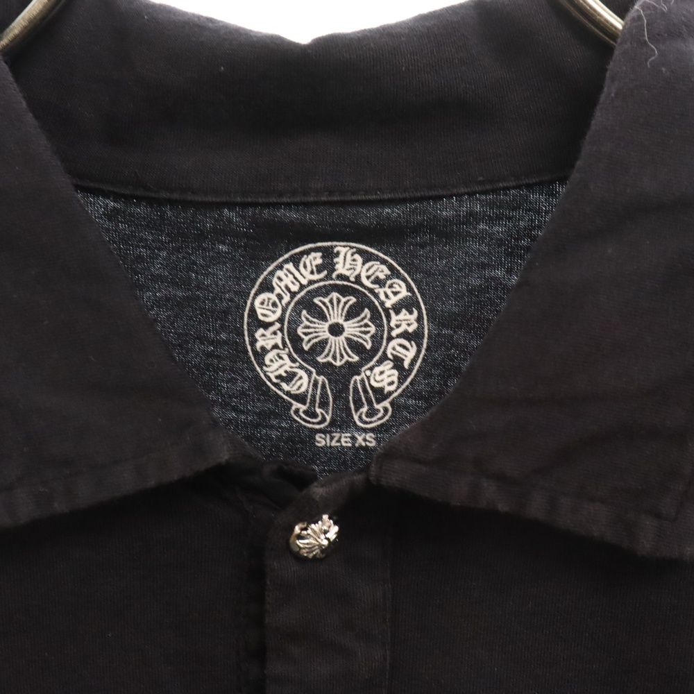 CHROME HEARTS ブラック ポロシャツ S CHROME HEARTS ブラック 半袖 