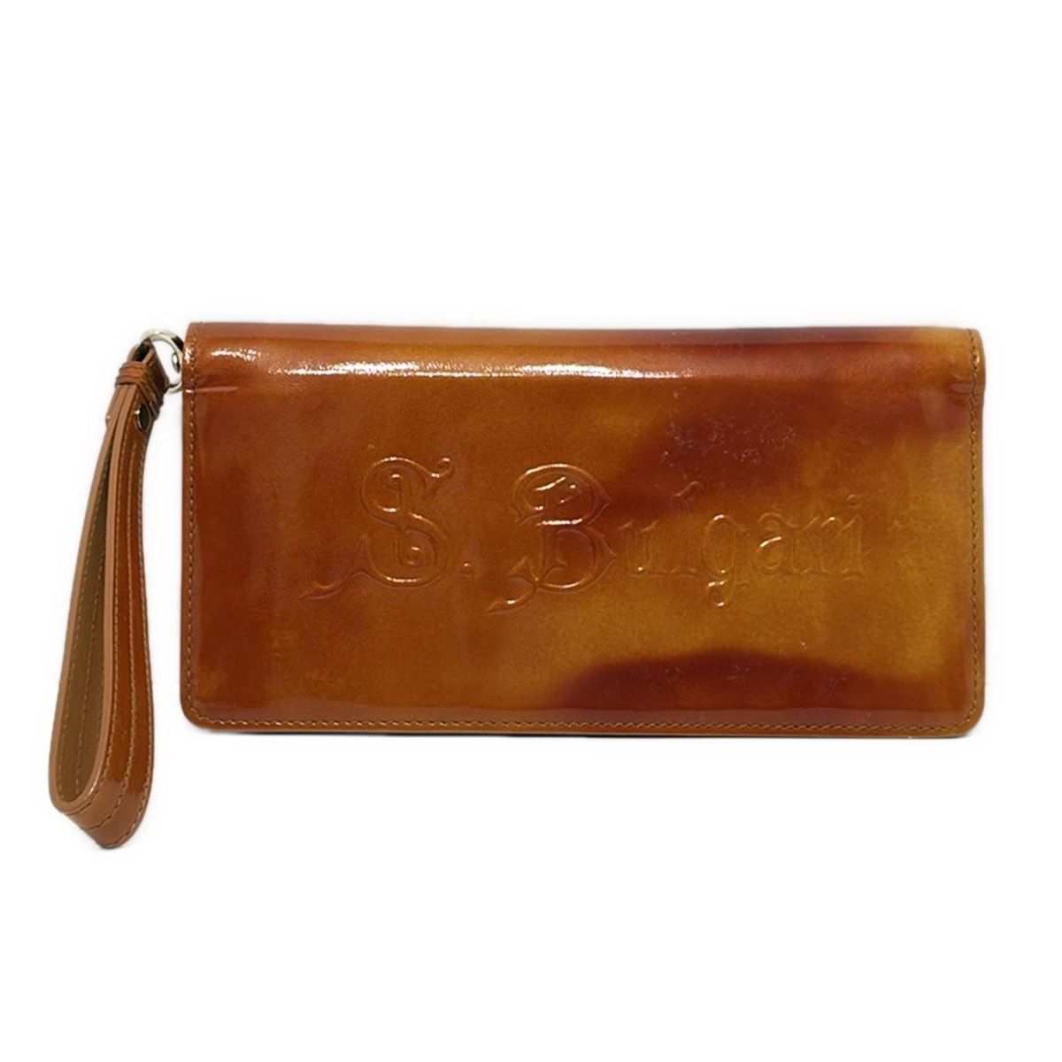 BVLGARI ブルガリ クラッチバッグ ソティリオ ブルガリ ブラウン レザー