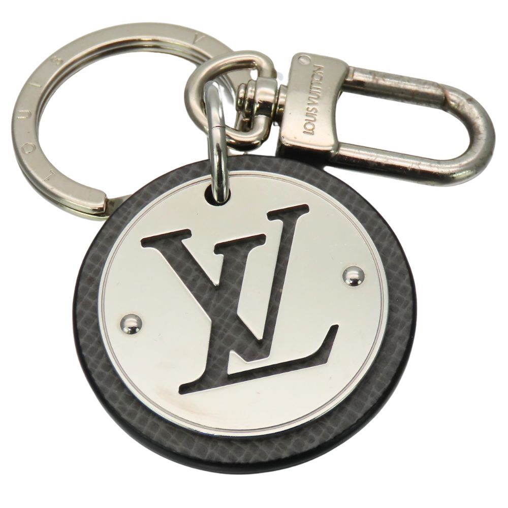 中古 ルイ・ヴィトン キーホルダー ポルトクレ・ＬＶサークル M00477 メタル レザー シルバー グレー チャーム アクセサリー 小物 レディース メンズ LOUIS VUITTON 中古】 ルイ・ヴィトン キーホルダー ポルトクレ・LVサークル M00477