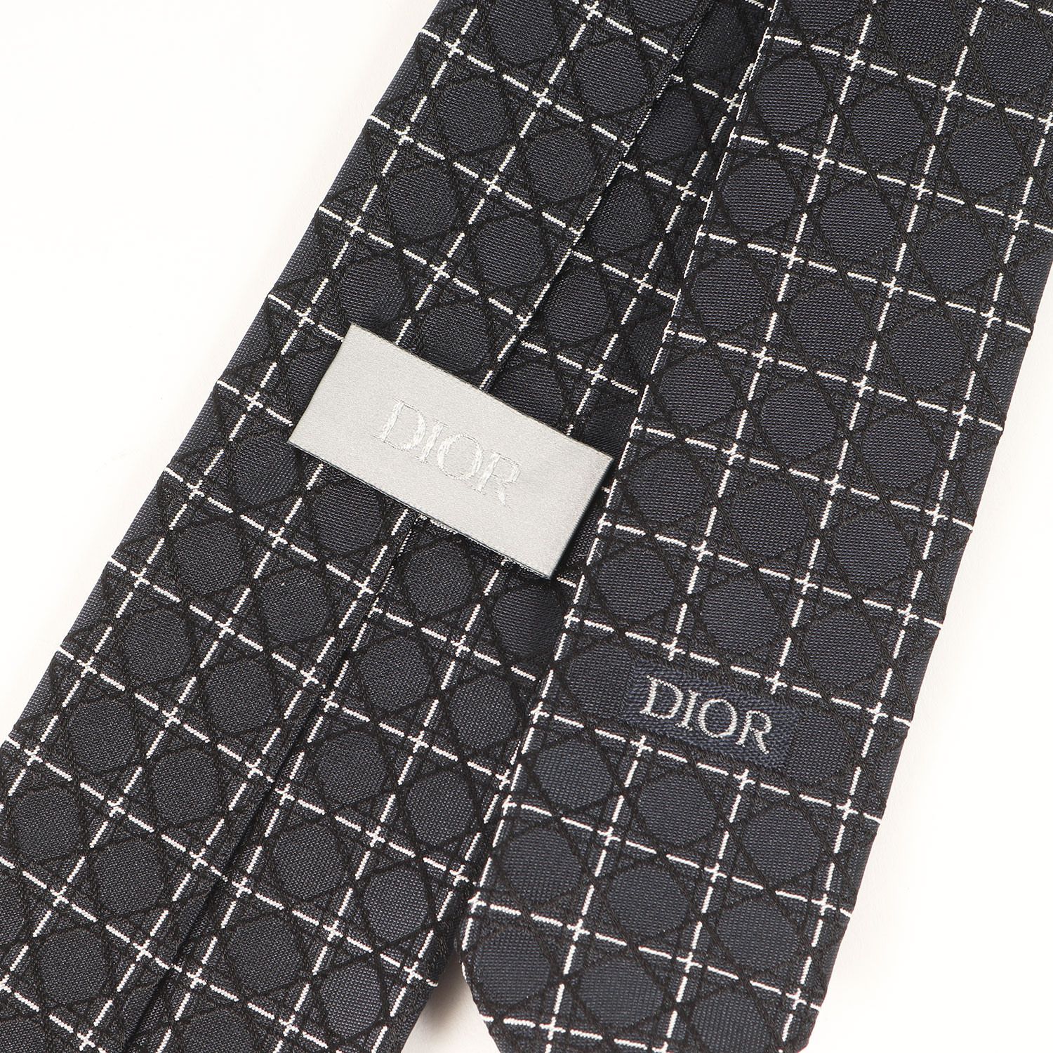 真作保証 Dior HOMME ディオールオム ネクタイ | 23SS チェック バイアス シルク ネクタイ | イタリア製 | 31C1047B0771 | ネイビー 紺 | ブランド ファッション アイテム 小物 メンズ