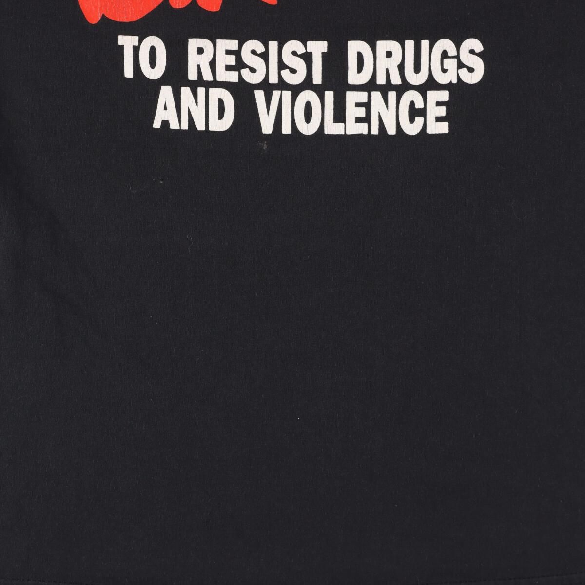 90年代 FRUIT OF THE LOOM D.A.R.E 薬物乱用予防教育 プリントTシャツ メンズXL ヴィンテージ /eaa327643