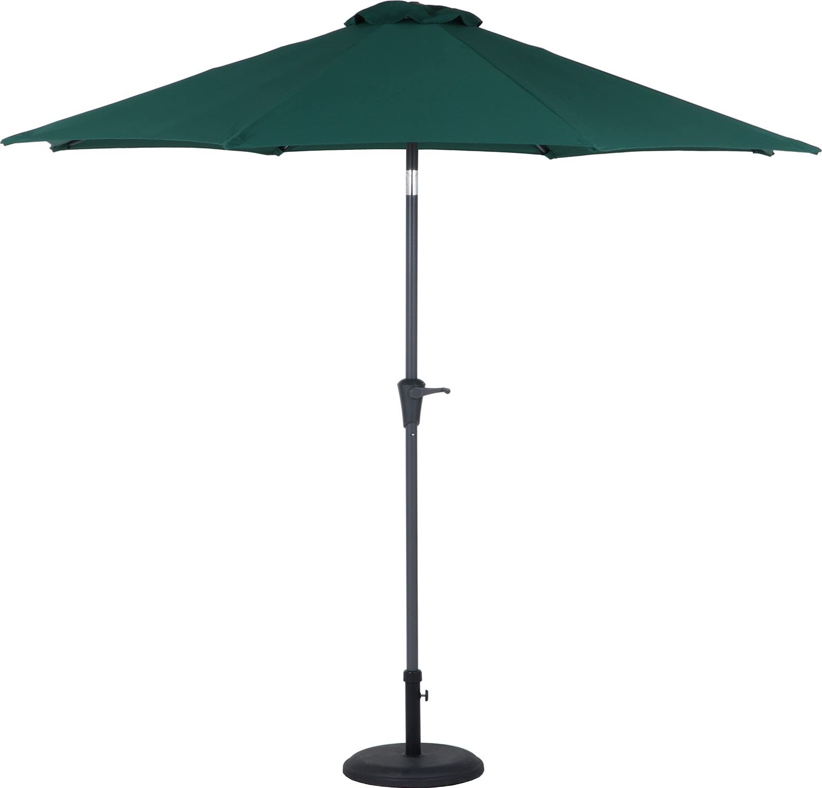 在庫処分 不二貿易 ガーデン パラソル アルミ 幅244×奥行244×高さ234cm グリーン 日除け チルト機能 クランク開閉 直径270cm 85184