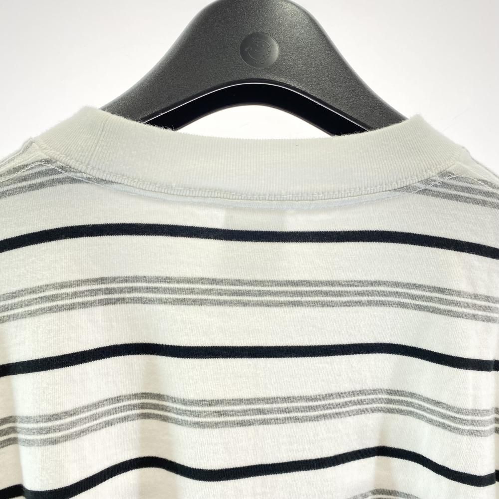 plllllleeeasse ボーダTee サイズXL 24 PLS-C 004 ホワイト×ブラック プリーズ 17