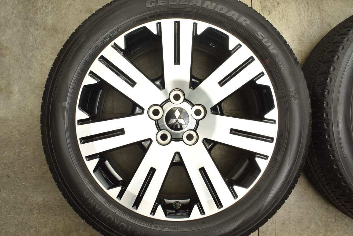 【程度良好品】ミツビシ デリカD:5 純正 18in 7J+38 PCD114.3 ヨコハマ ジオランダーSUV G055 225/55R18 アウトランダー エクリプスクロス