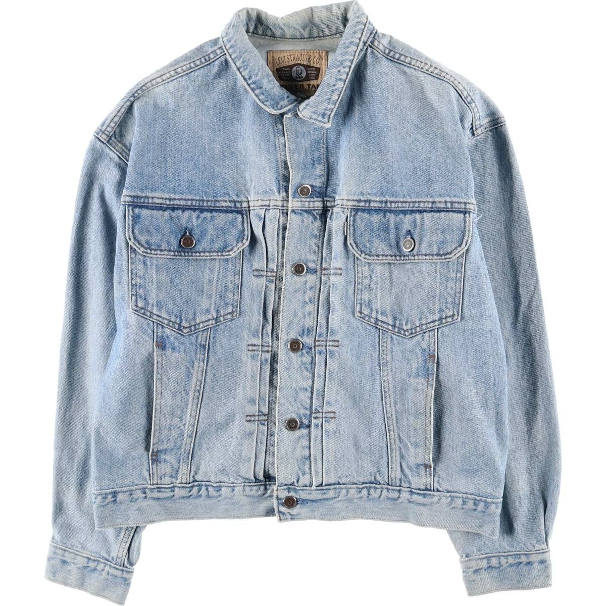 古着 90年代 リーバイス Levi's SILVER TAB シルバータブ 2ndタイプ デニムジャケット Gジャン USA製 メンズM相当 ヴィンテージ/evb010294