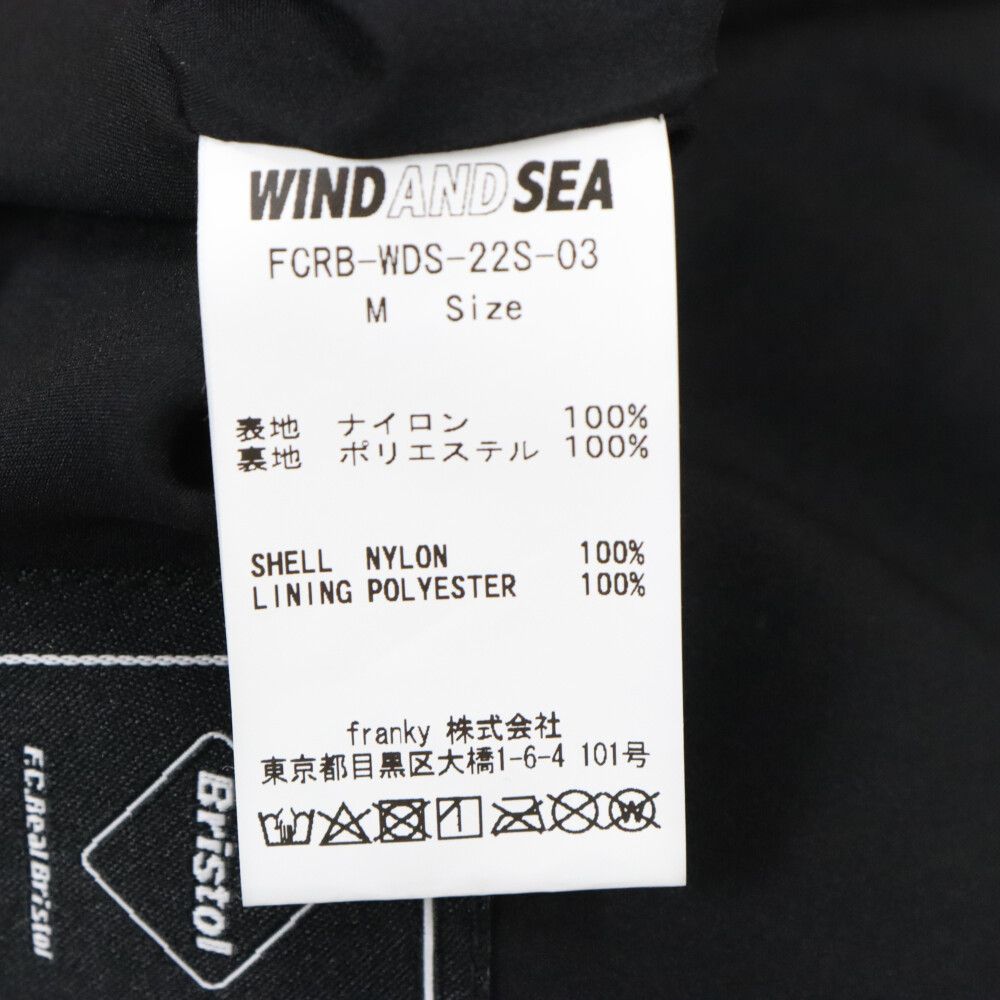 WIND AND SEA (ウィンダンシー) × F.C.R.B .NYLON EASY LONG PANTS エフシーアールビー ナイロンイージーパンツ ブラック FCRB-WDS-22S-03