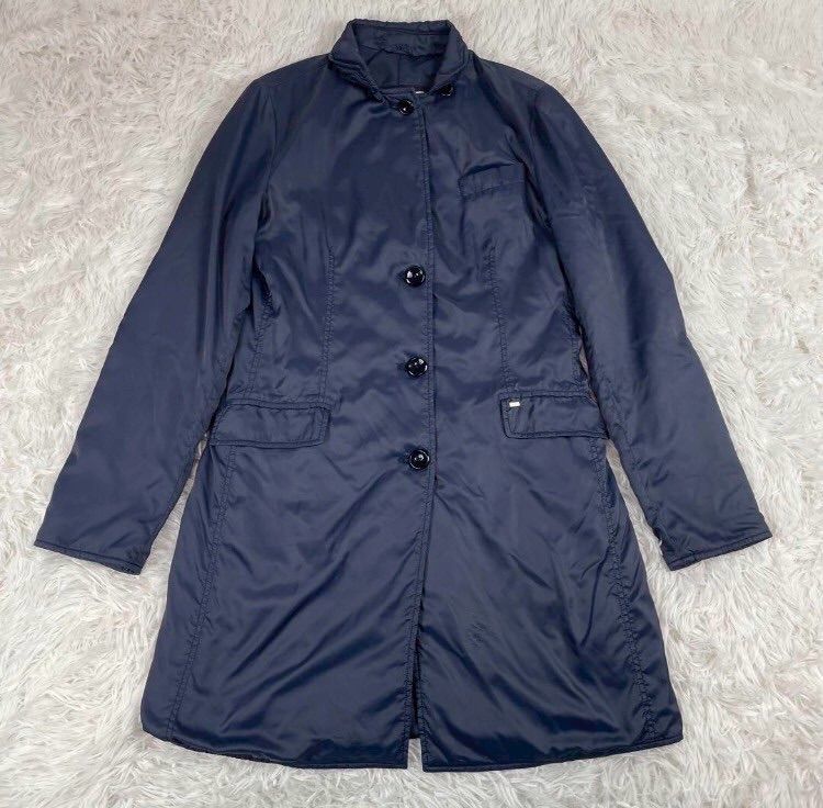 HERNO ヘルノ フライトコート L相当 定価約10万 ネイビー ネックピロー