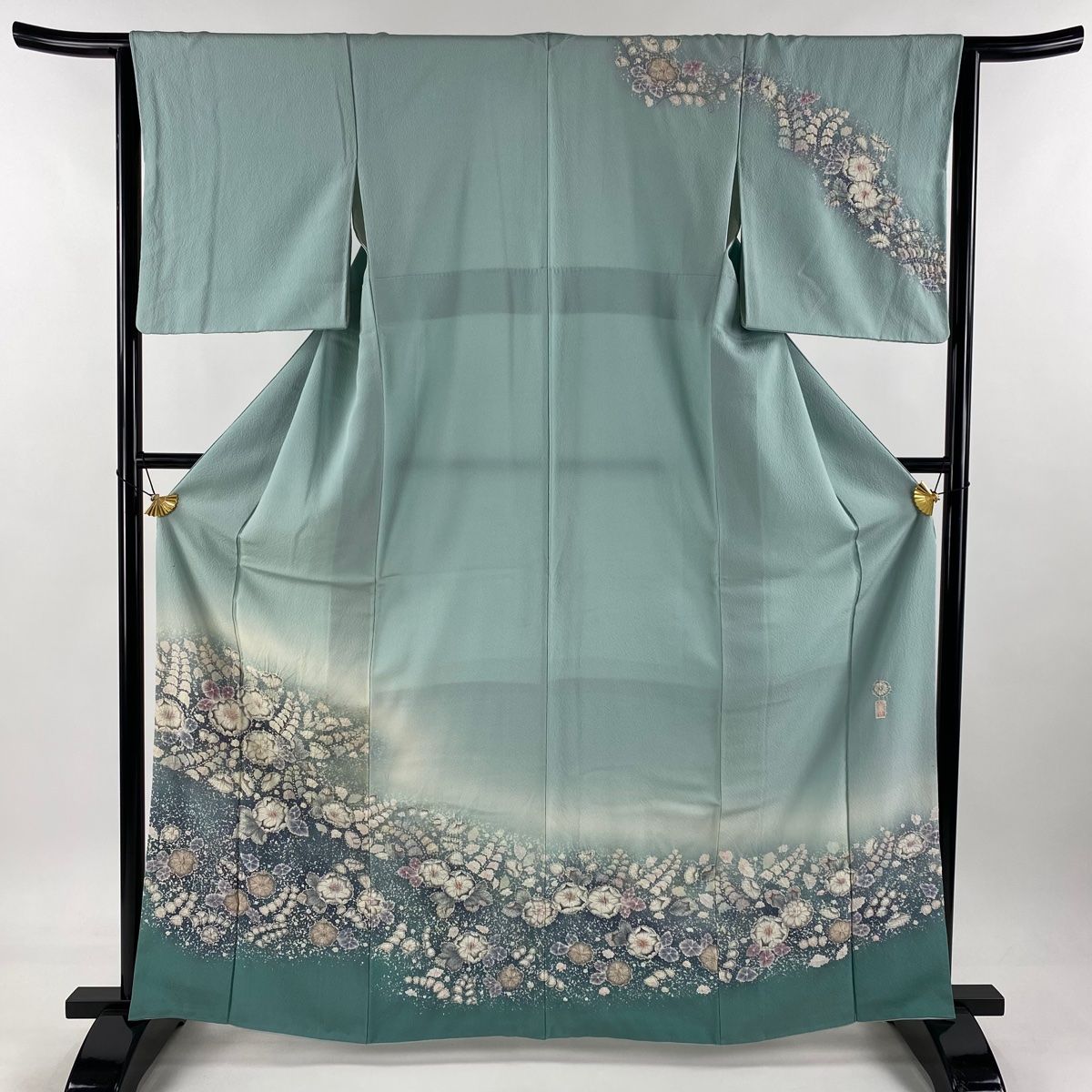 訪問着 身丈162.5cm 裄丈64.5cm M 袷 翠山工房 落款 辻が花 ぼかし 薄