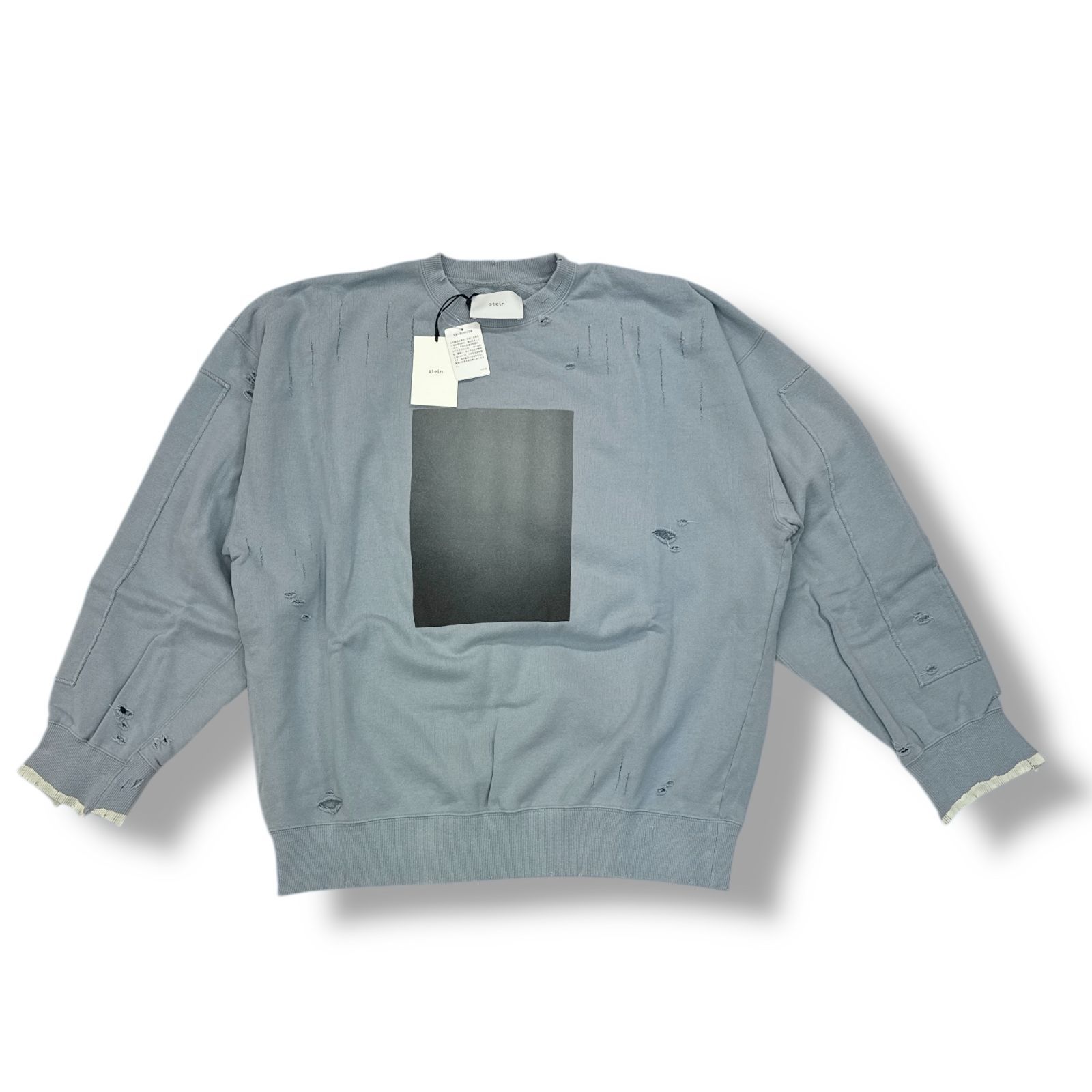ssstein / シュタイン】OVERSIZED REBUILD SWEAT LS - BLUE GREY 