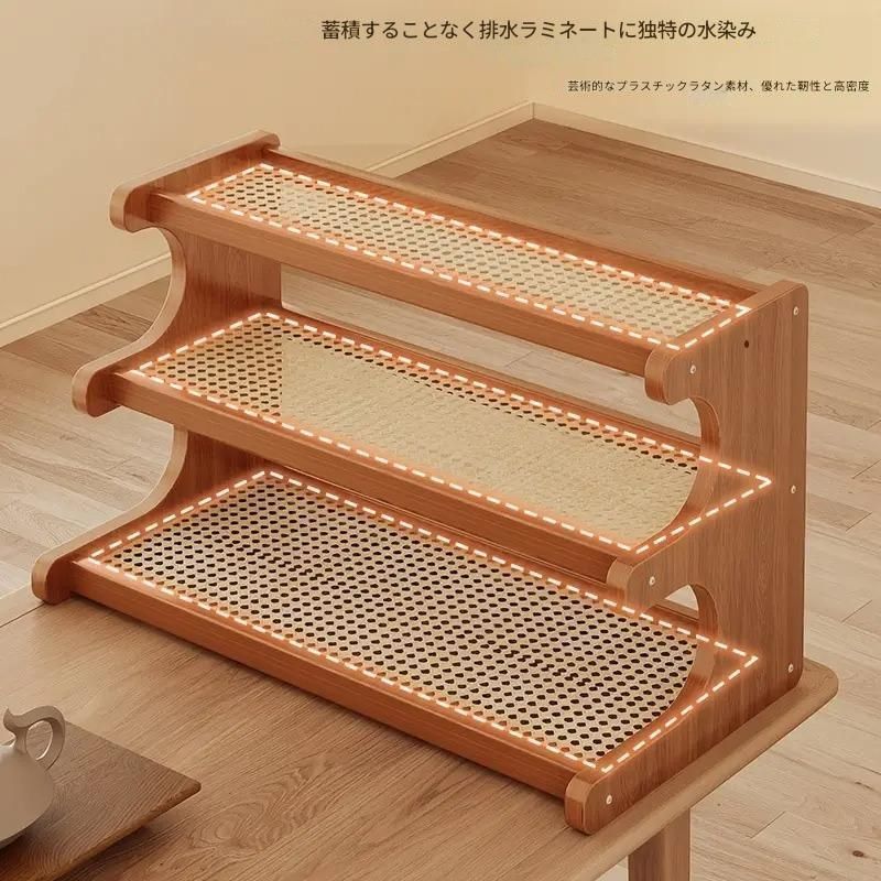 北欧レトロ】無垢材オープンラック パイン材シェルフ 飾り棚 木製