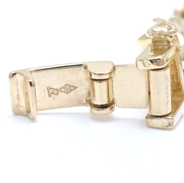 喜平ブレスレット K18YG イエローゴールド 2面 シングル 20cm 30.2g  