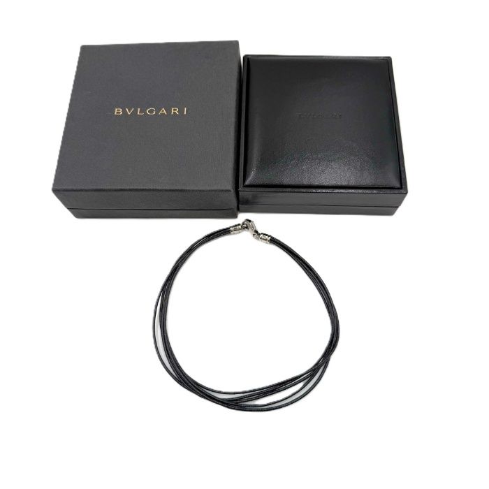 BVLGARI 5連ブラックチョーカー箱あり ブルガリ BVLGARI チョーカー レザー 革 5連 ブレスレット 箱ケース