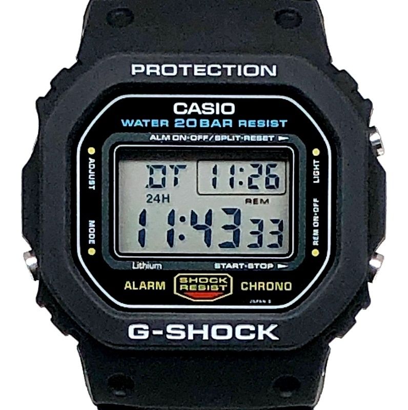 G-SHOCK ジーショック DW-5600C-1 M691 公式レストア品 20BAR スピードモデル 裏蓋 鏡面仕上げ 豆球 1987年6月発売