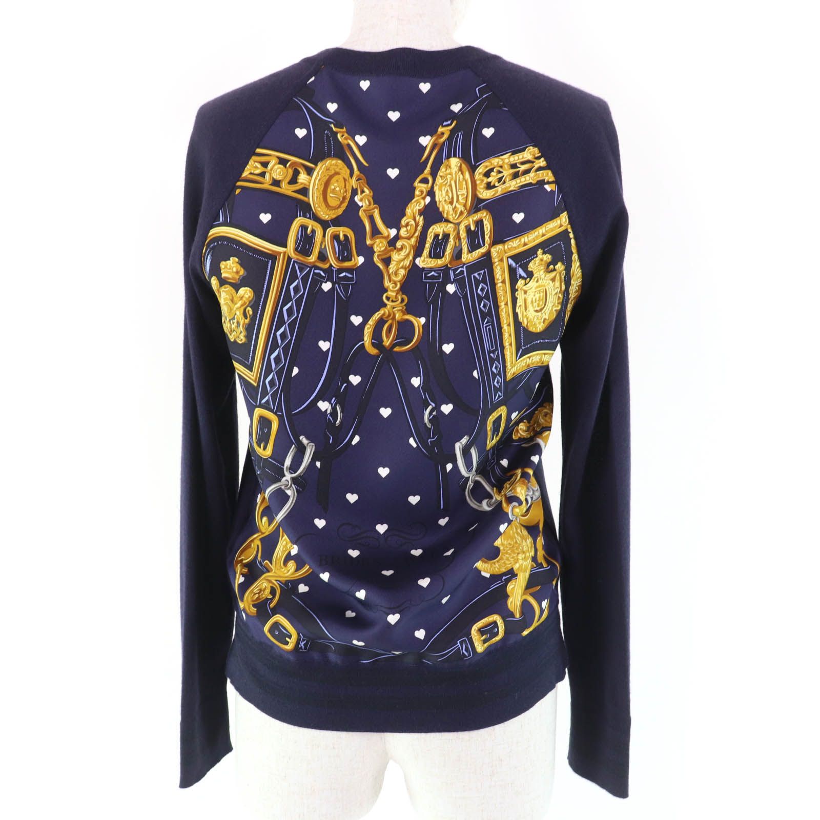 新品　エルメス　長袖　36 ブリッドドゥガラ 美品☆HERMES エルメス BRIDES de GALA ブリッド ドゥ ガラ 式典