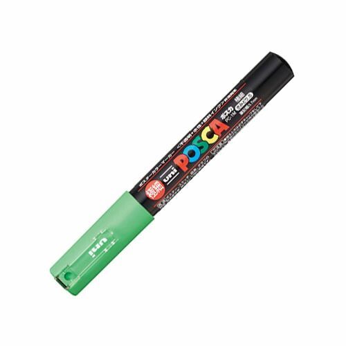まとめ 三菱鉛筆 水性ペン ポスカ 細 黄緑 PC1M-5 ×30セット