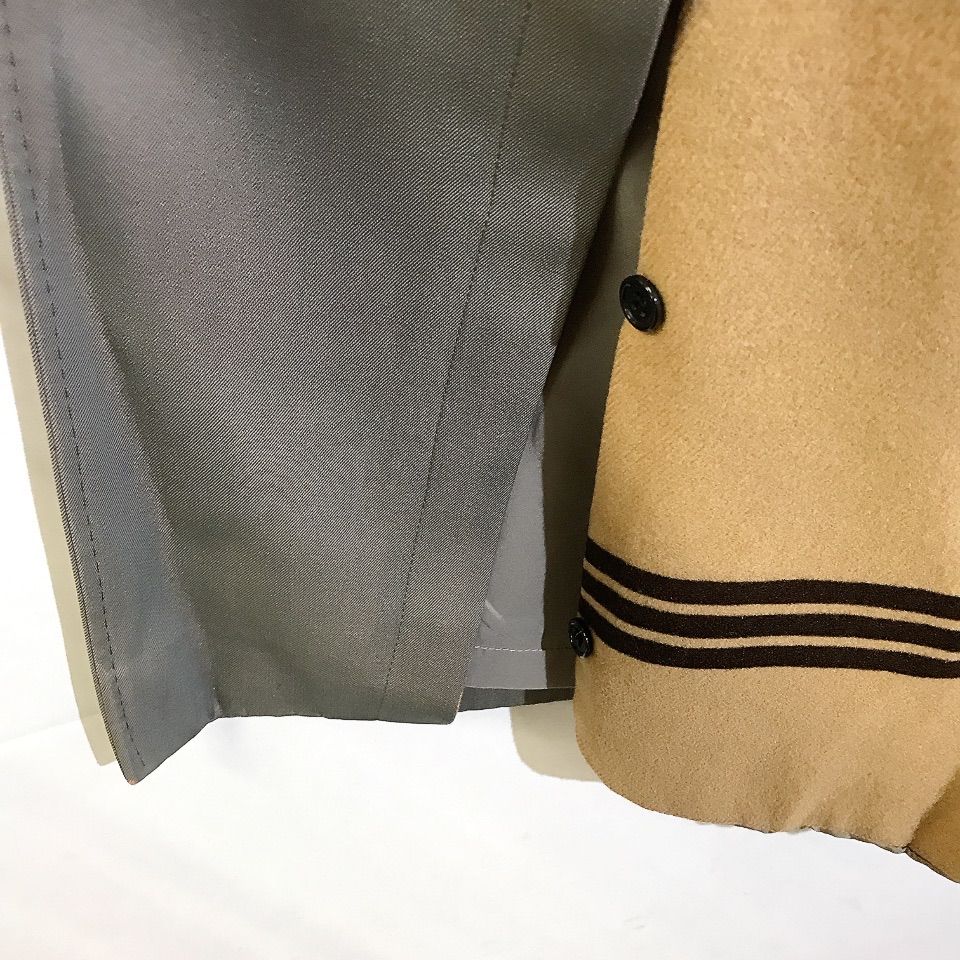 美品 LANVIN ステンカラー コート ライナー 玉虫 ベージュ ランバン 第一ネット 美品 LANVIN ステンカラー コート ライナー 玉虫