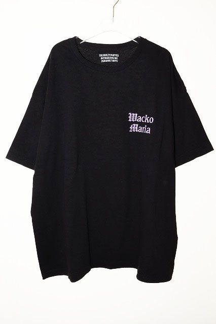ワコマリア WACKO MARIA CREW NECK T-SHIRT TYPE-11 BLACK XXL 22FW-WMT-TEE11 クルーネック Tシャツ ロゴ 半袖 ブラック ブランド古着ベクトル AA 250616
