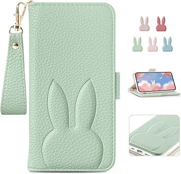 【在庫処分】Kahper For Redmi 12 5G XIG03 ケース 手帳型 女性 おしゃれ Xiaomi Redmi 12 5G ケース 手帳型 財布付き かわいい兎 シャオミ 12 5G カバー Redmi12 case スマホケース 携帯
