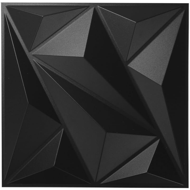 ISL 3Dウォールパネル PVC製 難燃仕様 グランデ スモール マットブラック 30cm×30cm 30枚セット 0