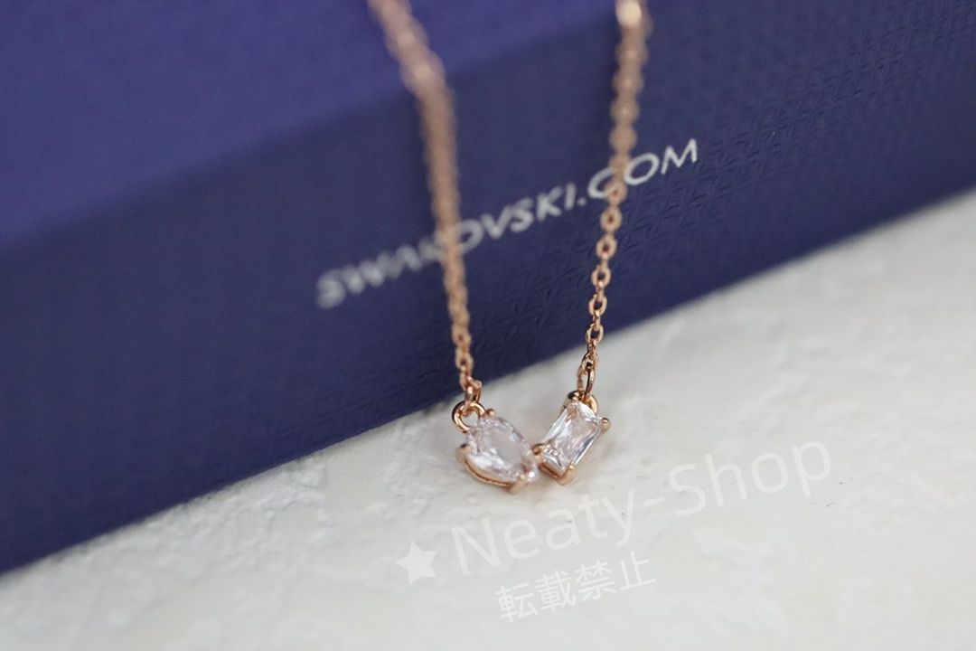 💗新品💗Swarovski  ファッショローズゴールド鎖骨ネックレス