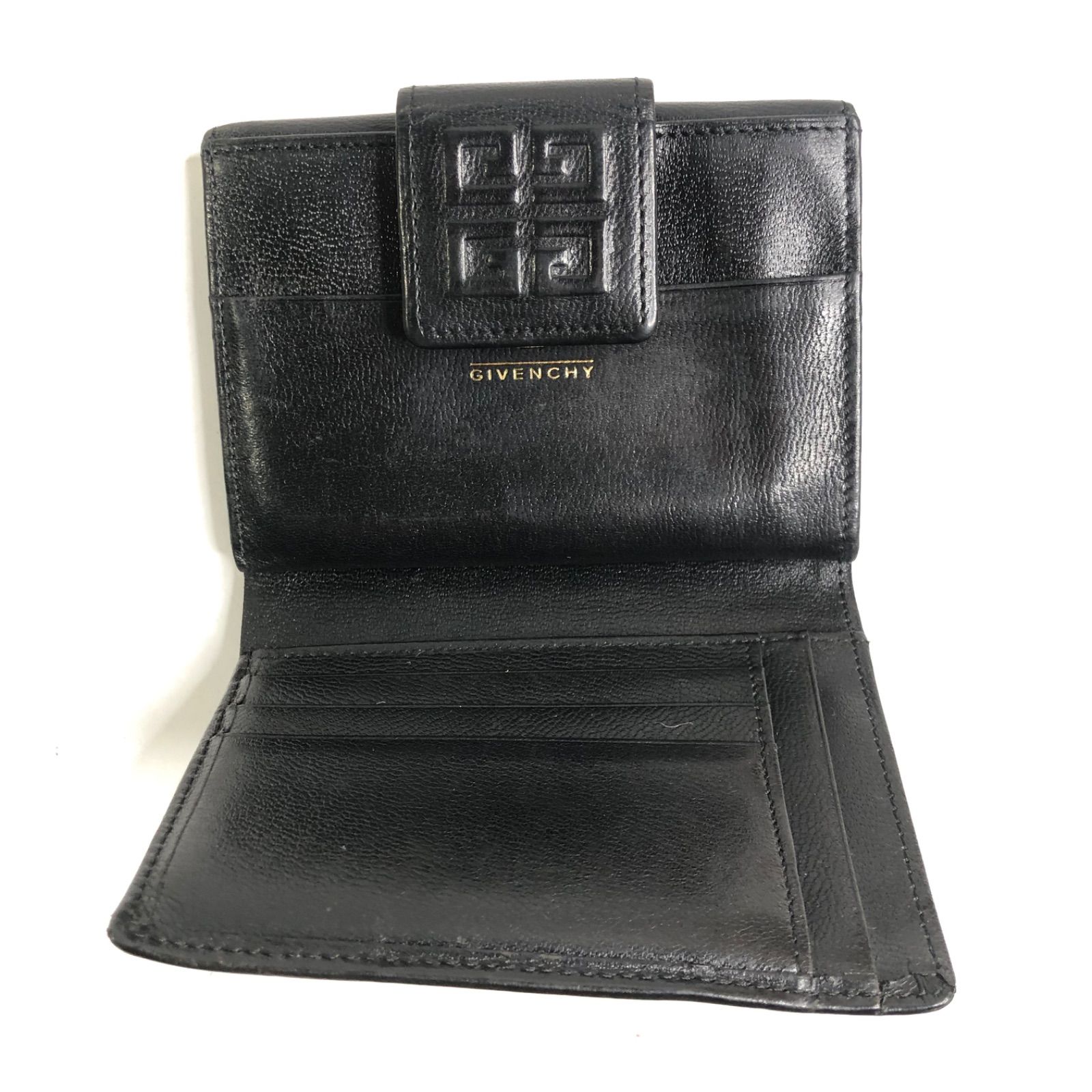 A0328-4-A GIVENCHY ジバンシー メンズ レザー 3つ折り財布 ホック 
