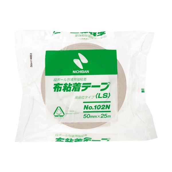 ニチバン 布粘着テープ 50mm×25m 黄土 102N7-50 1セット（30