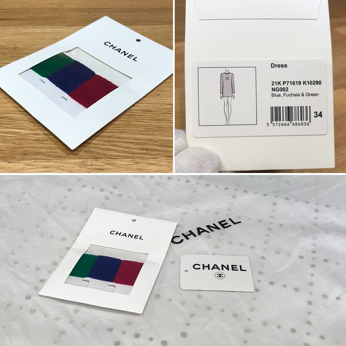 超美品】シャネル ミニワンピース ココマーク カシミア混 ブルー 