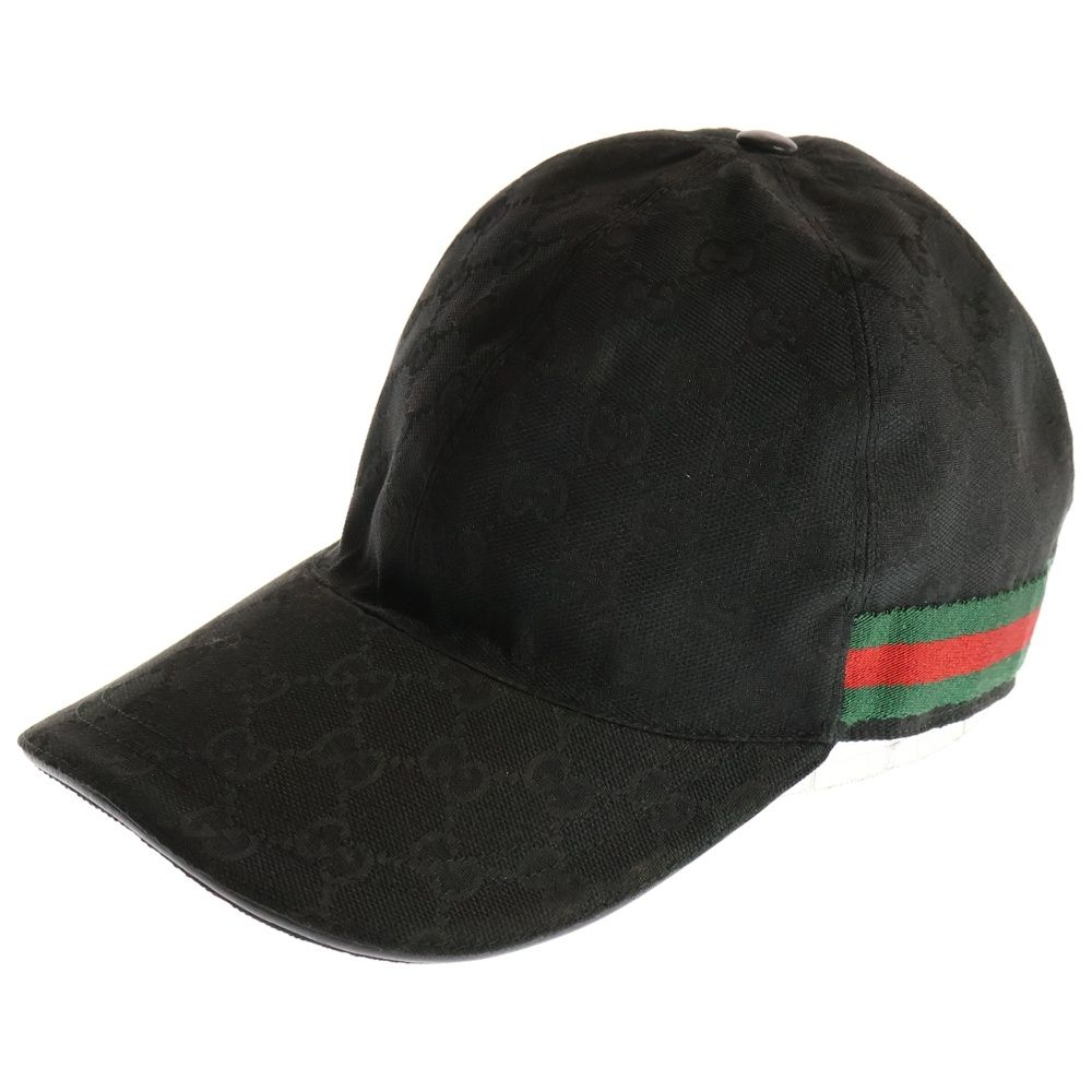 GUCCI (グッチ) GGキャンバス シェリーライン レザー 6パネル ベース