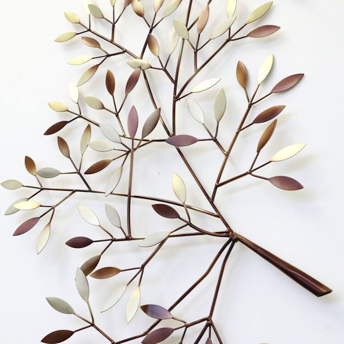 アイアンウォールアート リーフ 壁飾り ウォールアートパネル モダン デコレーション 1095