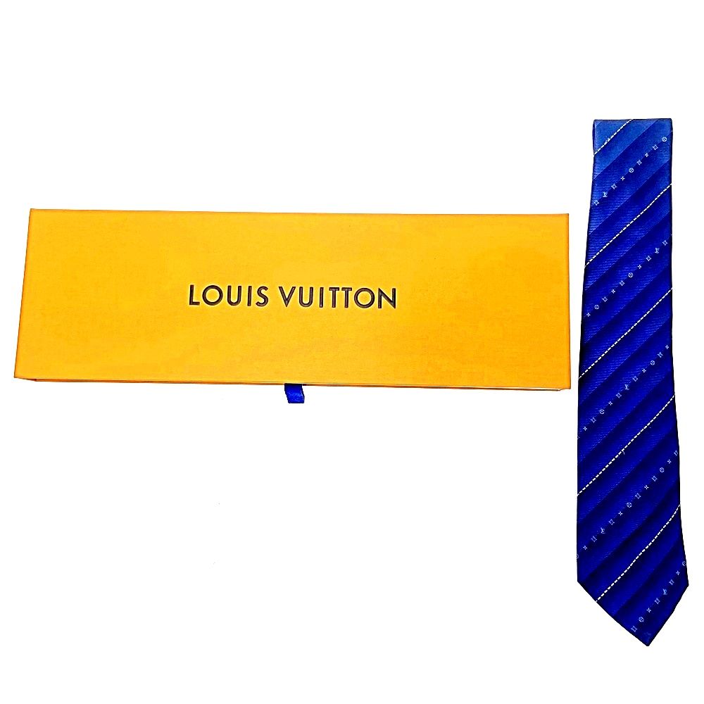 ヴィトン　M73564　モノグラム　シルク　クラヴァット　シャドウライン 中古】【箱付き】 LOUIS VUITTON ルイ・ヴィトン M73564