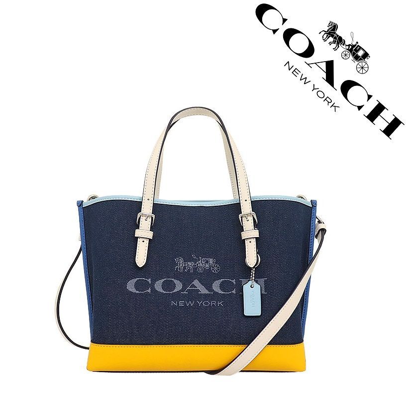 セール中】COACH コーチバッグ C4085 デニム×オーカーマルチ ハンドバッグ ショルダーバッグ キャンバス レディース アウトレット品  新品未使用 - メルカリ