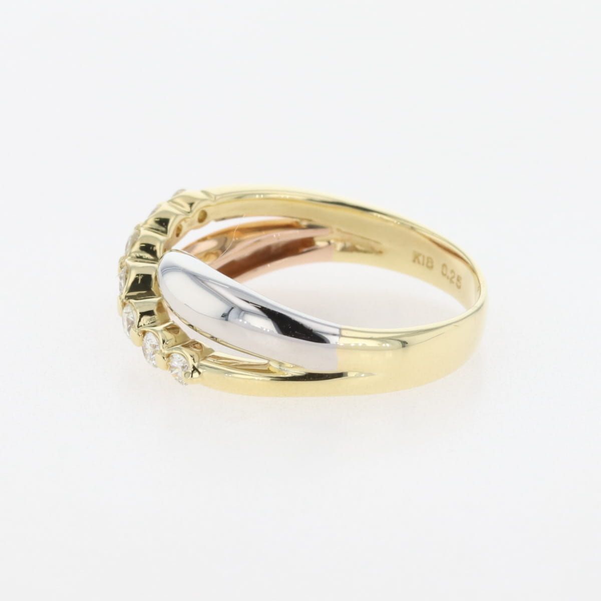 K18YG/PG/pt9003種の珍しいメレダイヤ18金指輪幅広 K18YG/PG/pt9003種の珍しいメレダイヤ18金指輪幅広 K18YG/K18PG/pt9003種の
