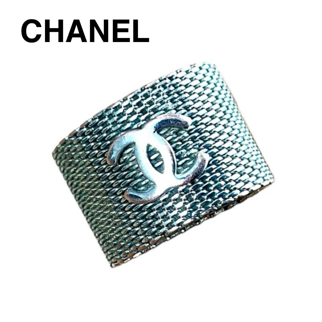 希少】 CHANEL シャネル ヴィンテージ ココマークシルバーメッシュ